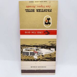 Vintage Matchbook Frontier Hotel Casino Las Vegas Nevada Howard Hughes Memorabil